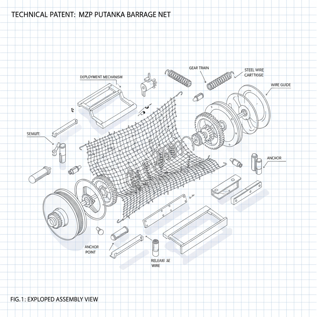 Inconspicuous Mzp Putanka Steel Wire Barrage Net for Enhanced Perimeter Security