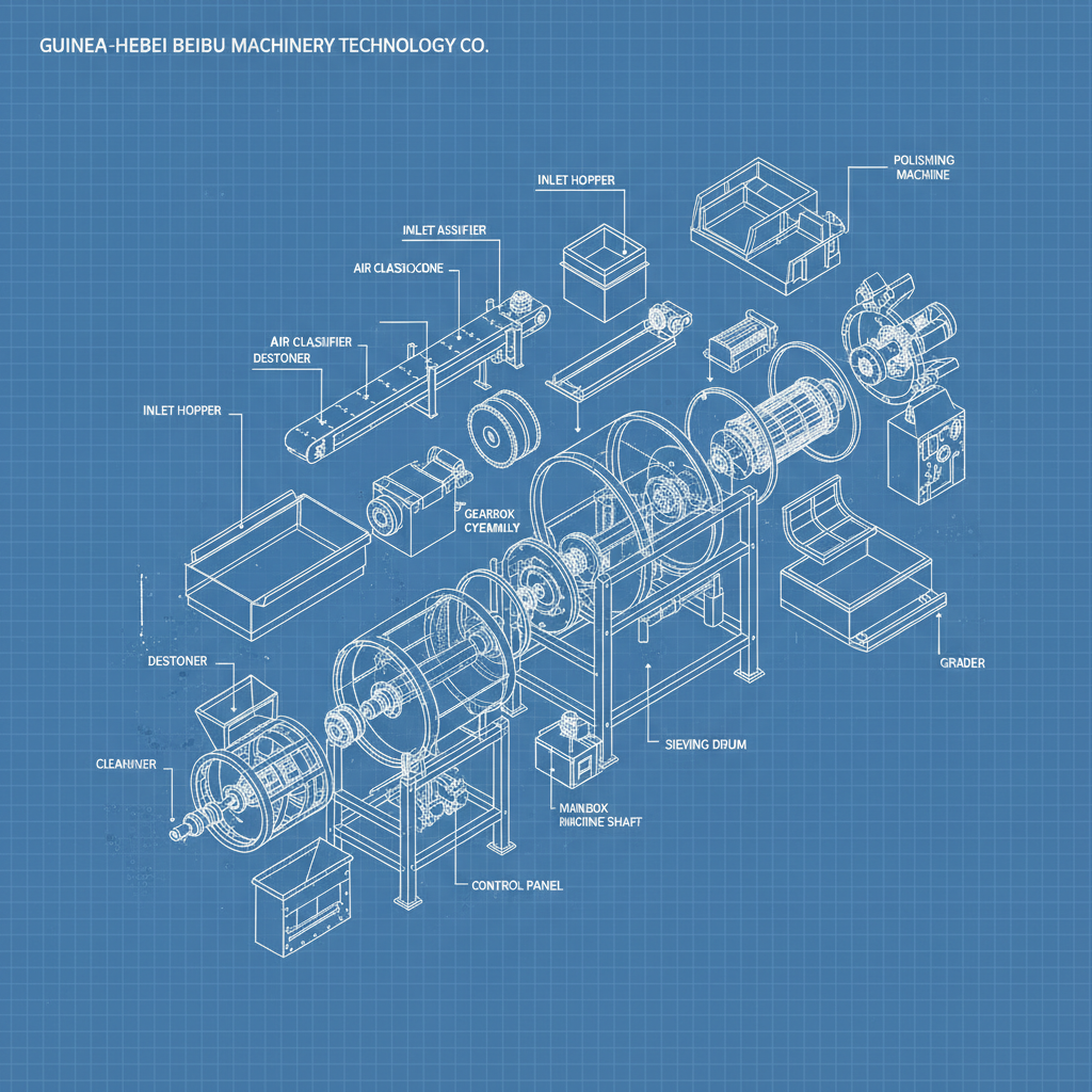 High Performance Coffee Bean Cleaning Processing Line in Guinea by Hebei Beibu Machinery Technology Co