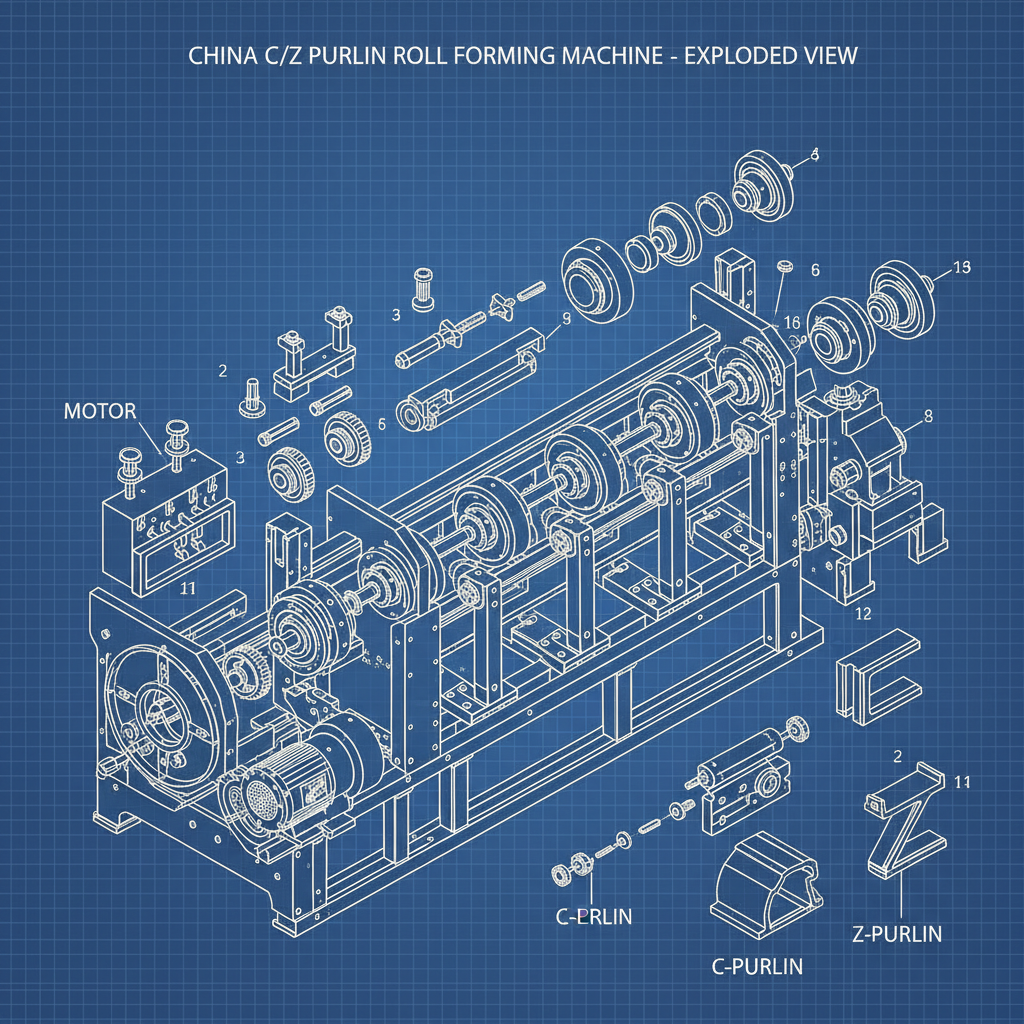 China C Z Purlin Roll Forming Machine for Efficient Steel Construction