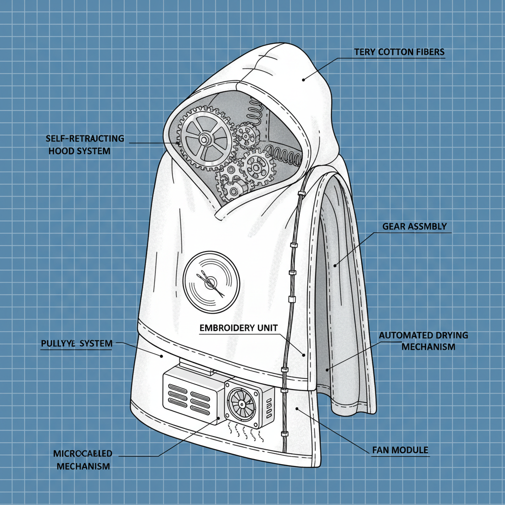 Premium ODM Embroidered Terry Cotton Hooded Towel Solutions for Businesses Premium ODM Embroidered Terry Cotton Hooded Towel Solutions for Businesses