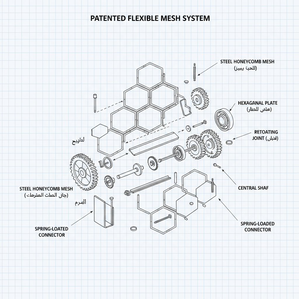 Advanced Honeycomb Steel Mesh شبكة فولاذية على شكل عسل النحل for Superior Performance