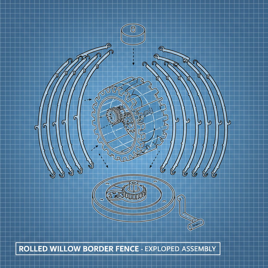 Enhance Your Landscape with a Beautiful Rolled Willow Border Fence