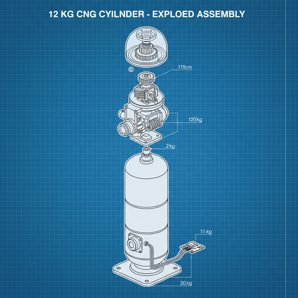 Detailed Guide to 12 kg CNG Cylinder Dimensions and Safety Standards
