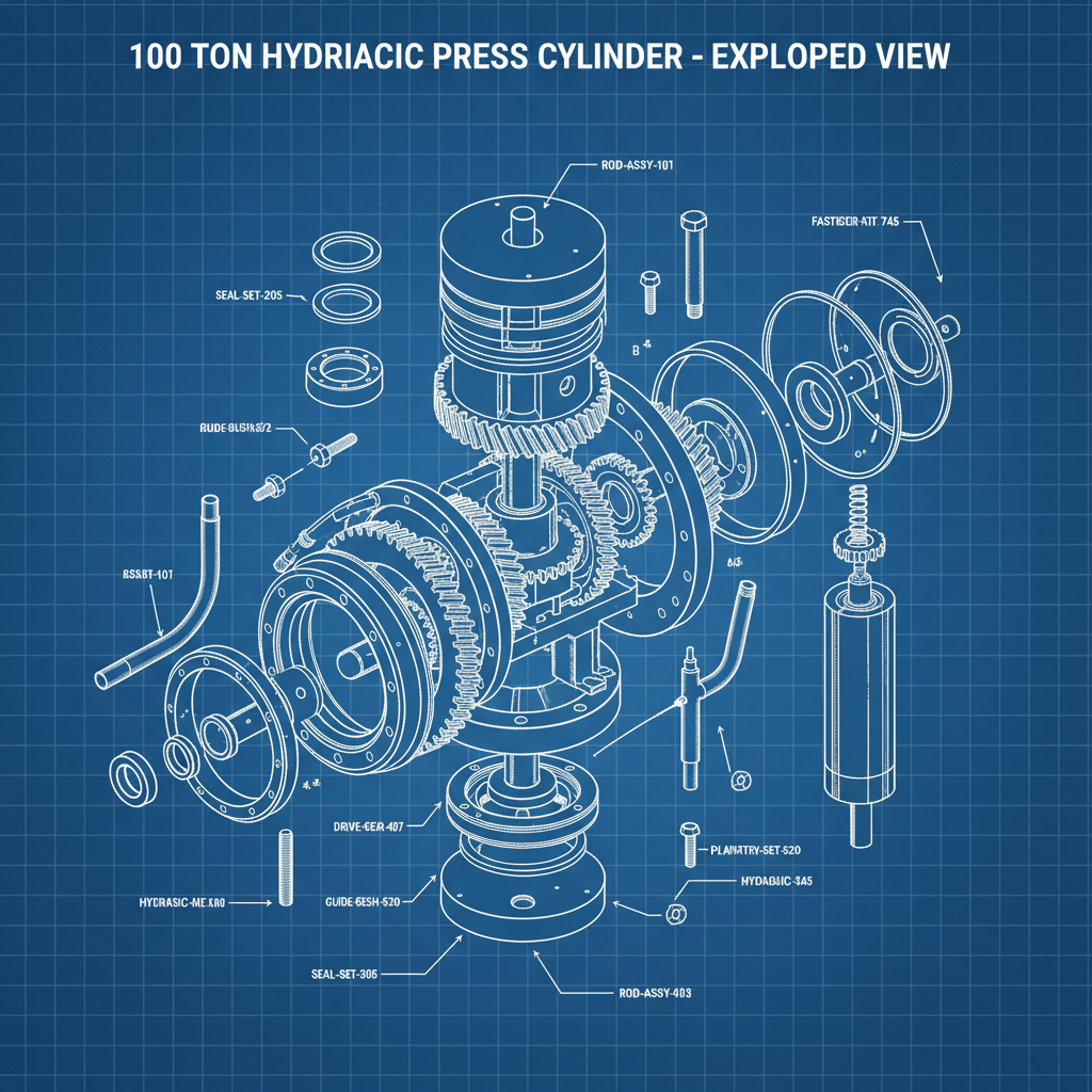 100 ton hydraulic press cylinder