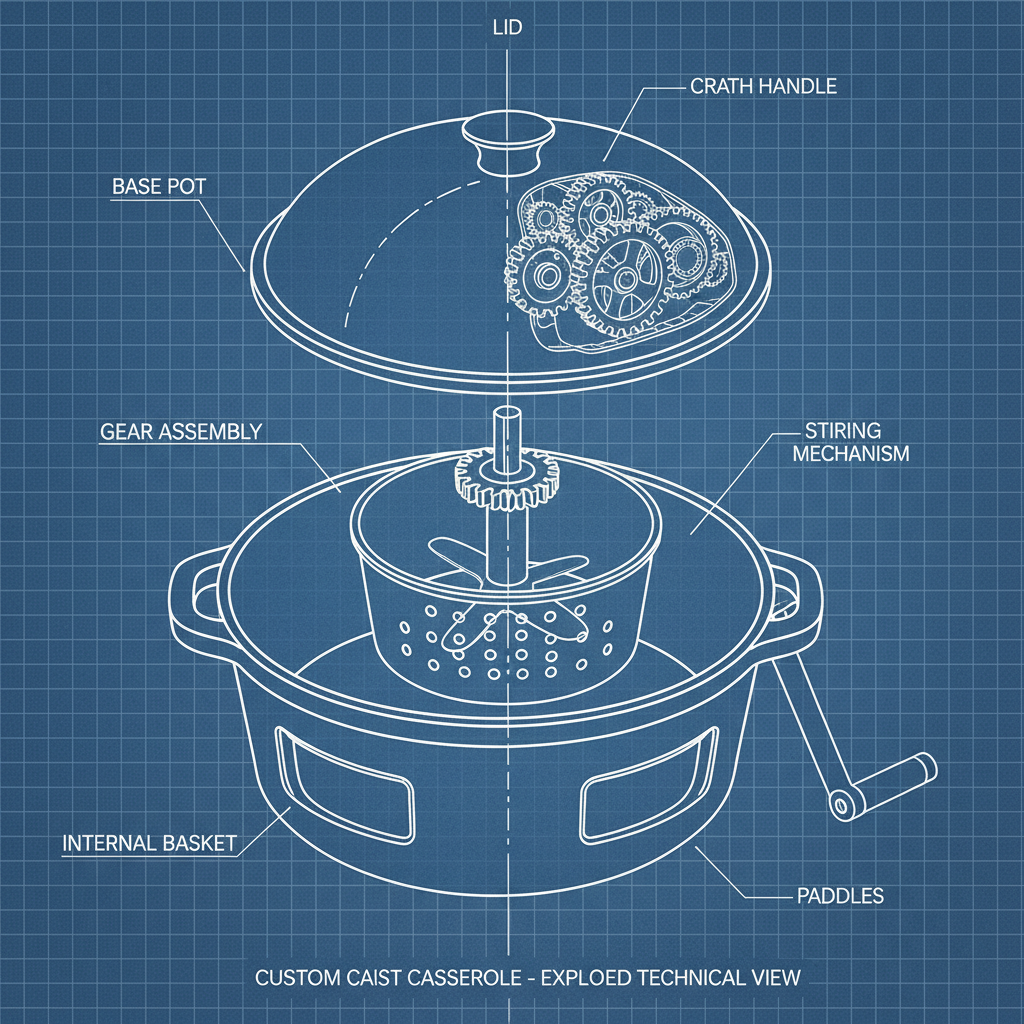 custom cast iron casserole