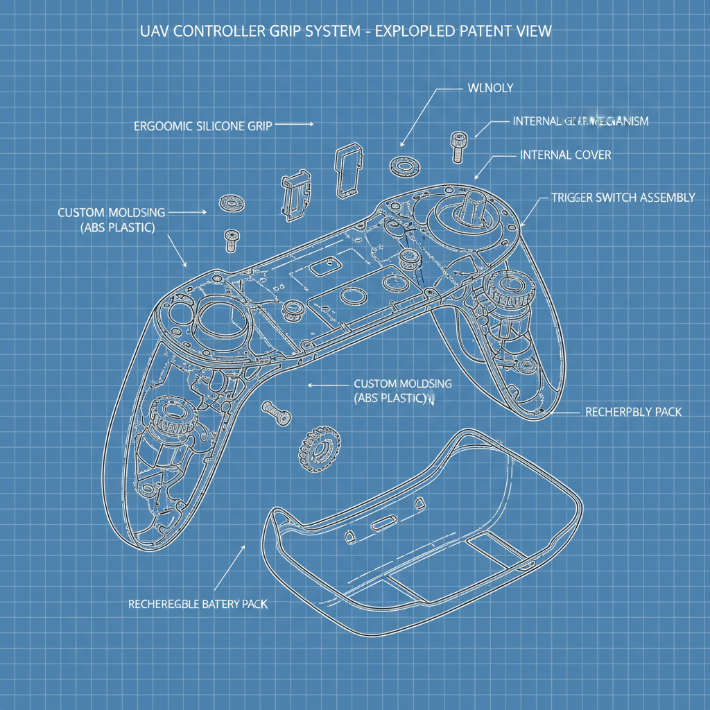 custom molded UAV controller grips / OEM silicone controller handle cover