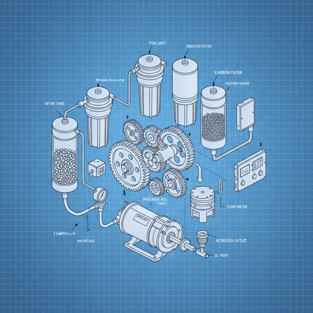 nitrogen generator for tyre inflation