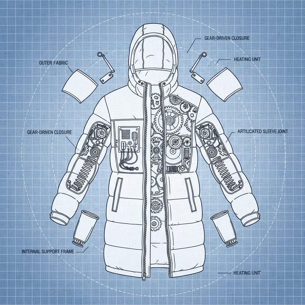 mens long puffer jacket