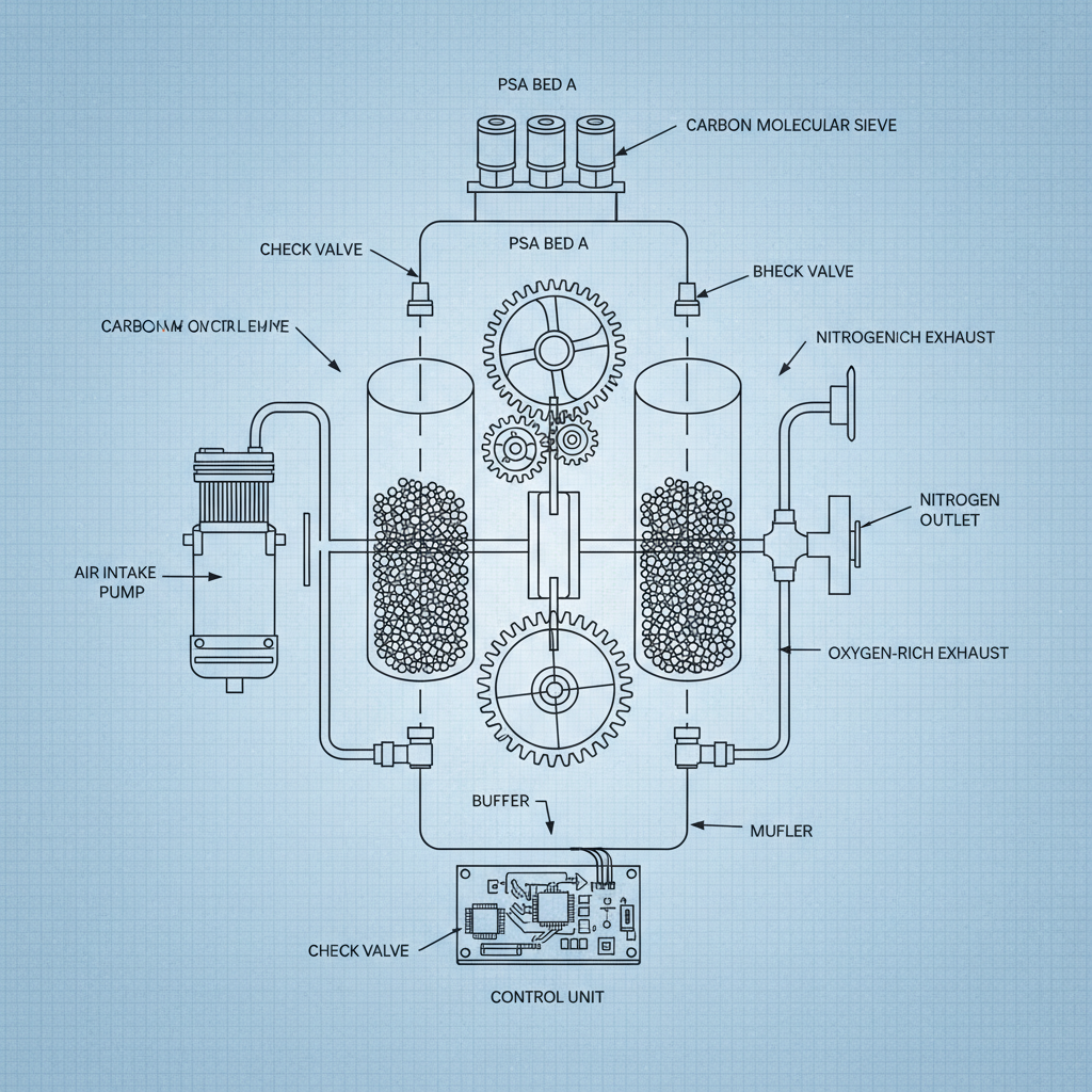 compact nitrogen generator