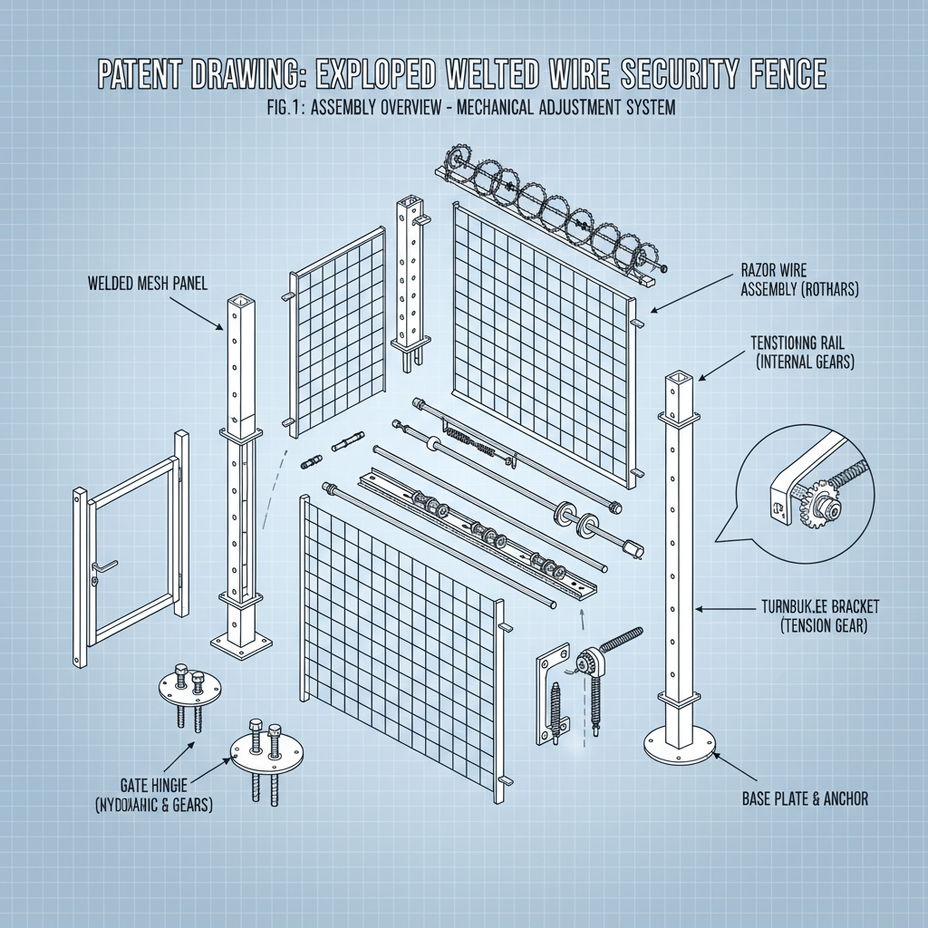 welded wire security fence