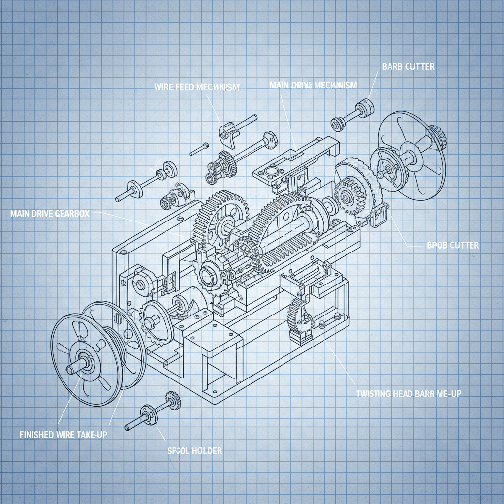 barbed wire manufacturing machine