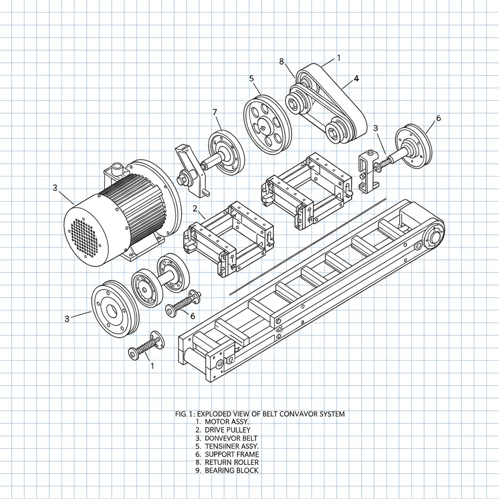 belt conveyor parts list