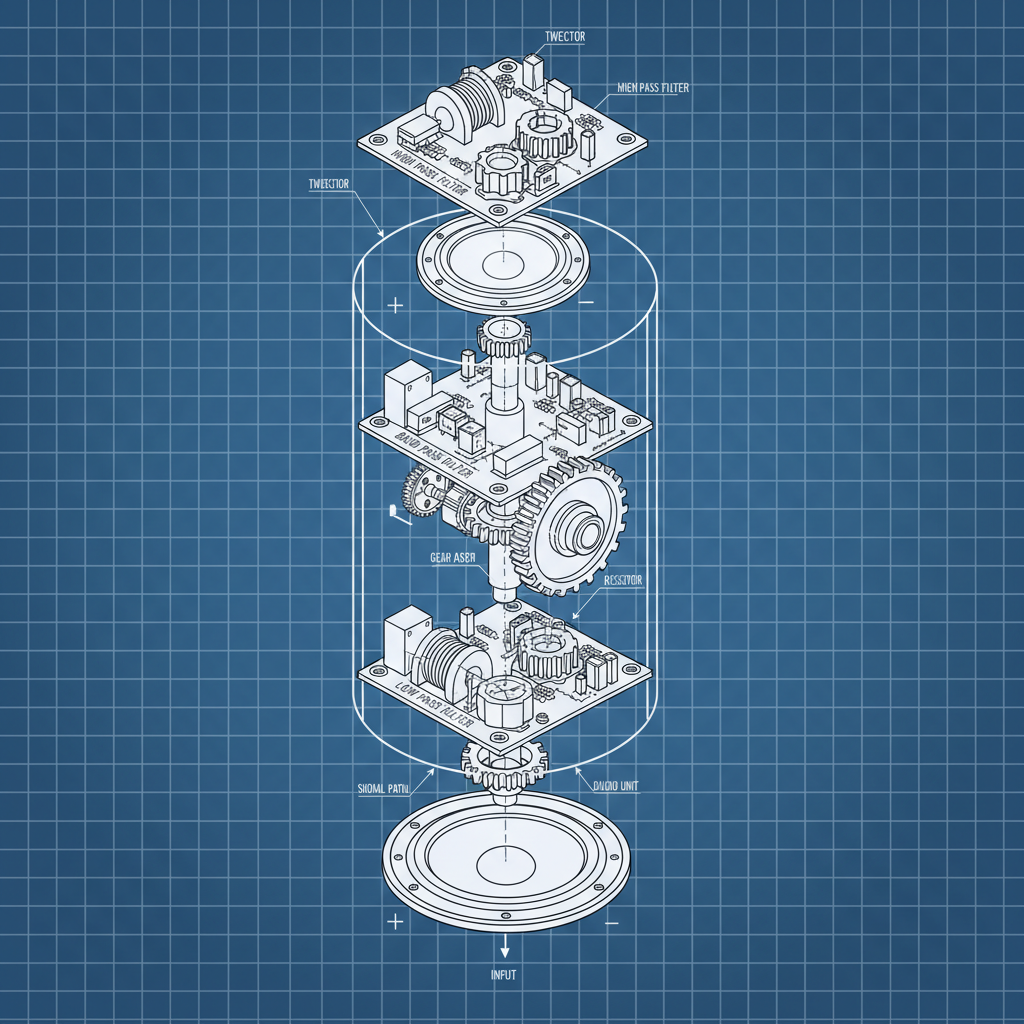 crossover network 3 way speaker system