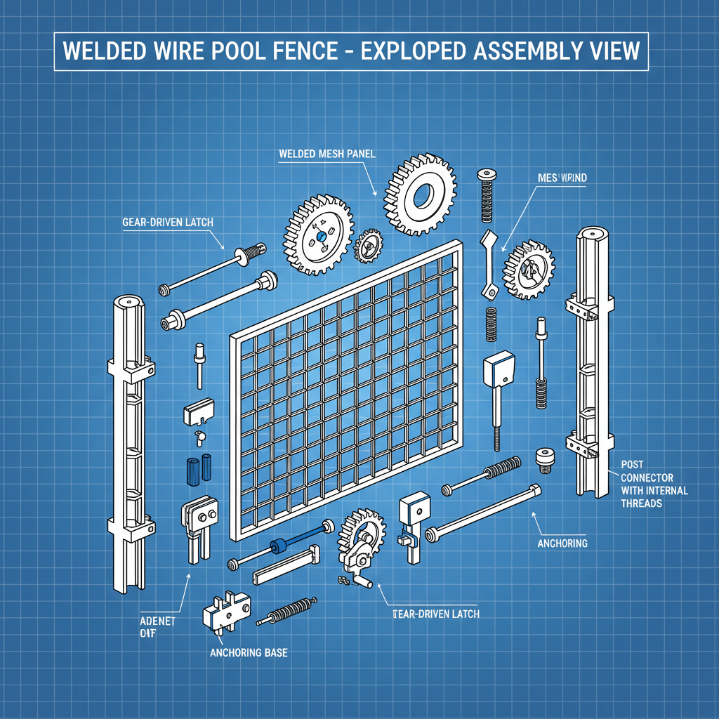 welded wire pool fence