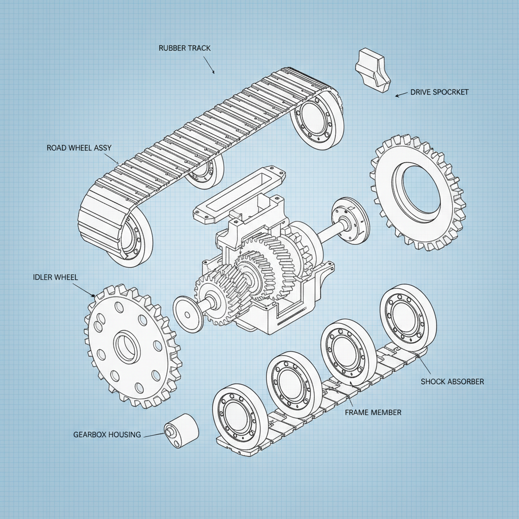 rubber track undercarriage