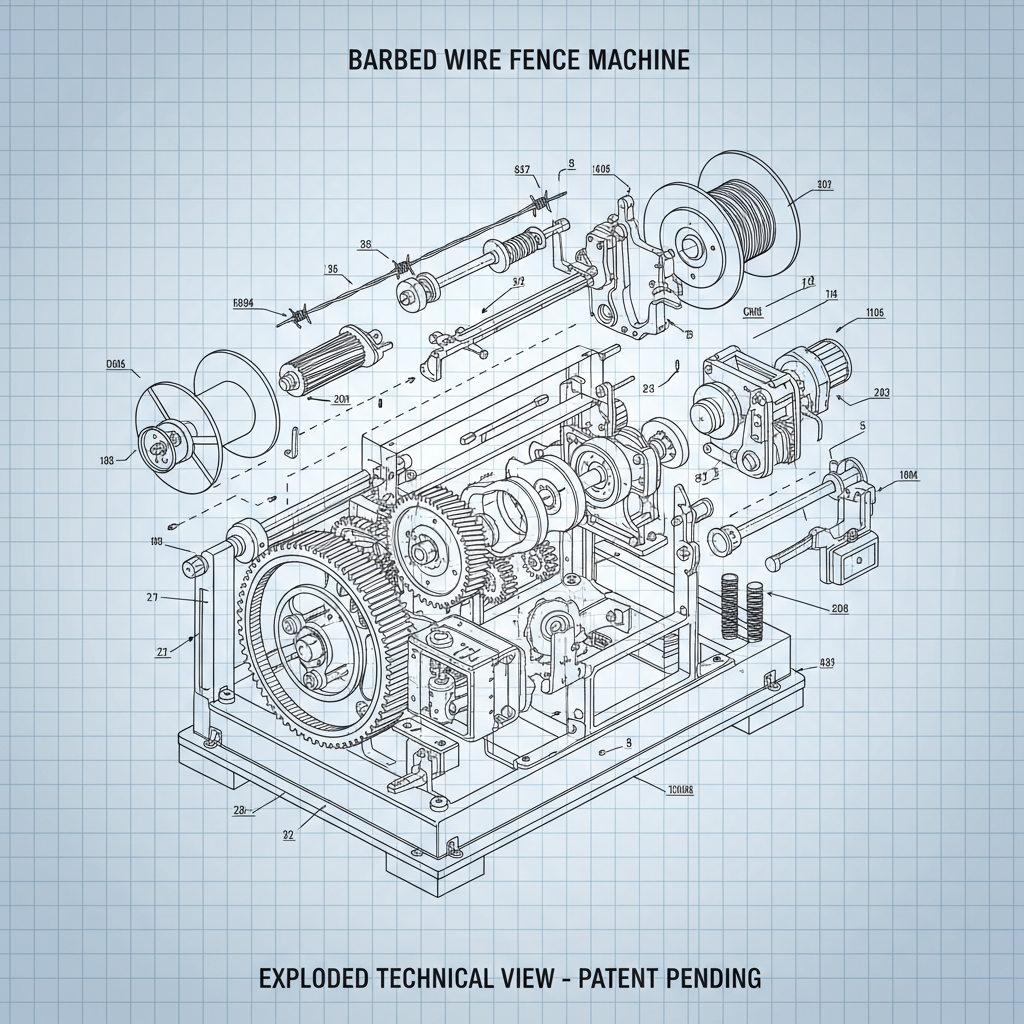 barbed wire fence machine