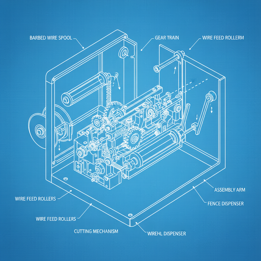 automatic barbed wire fence machine