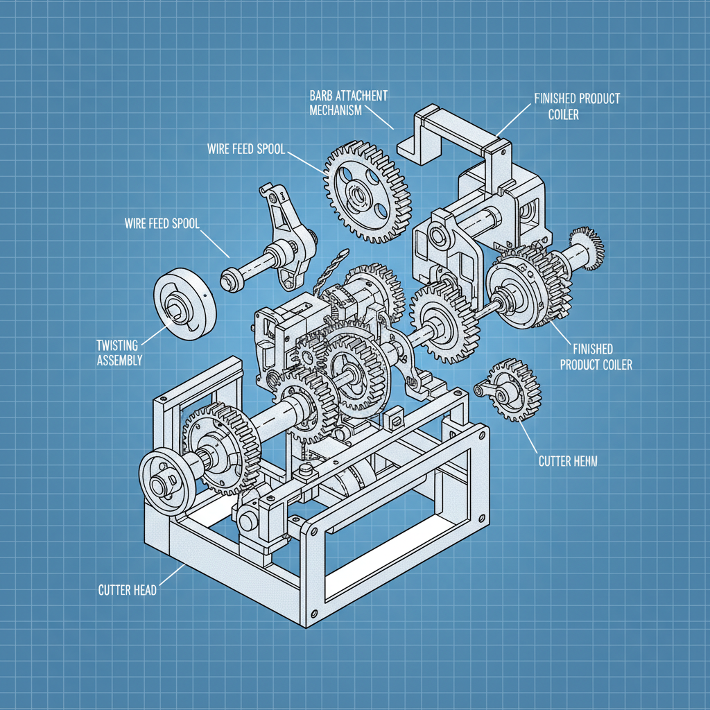 barbed wire fencing manufacturing machine