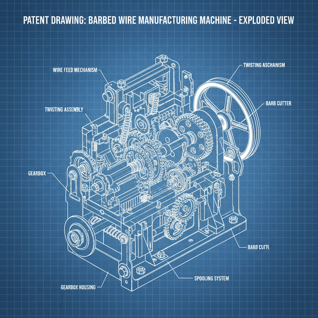barbed wire fencing manufacturing machine