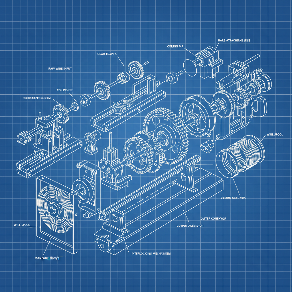 concertina wire machine