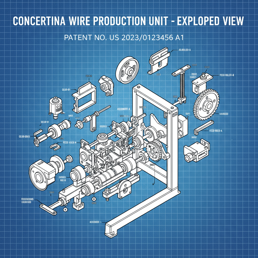 concertina wire machine