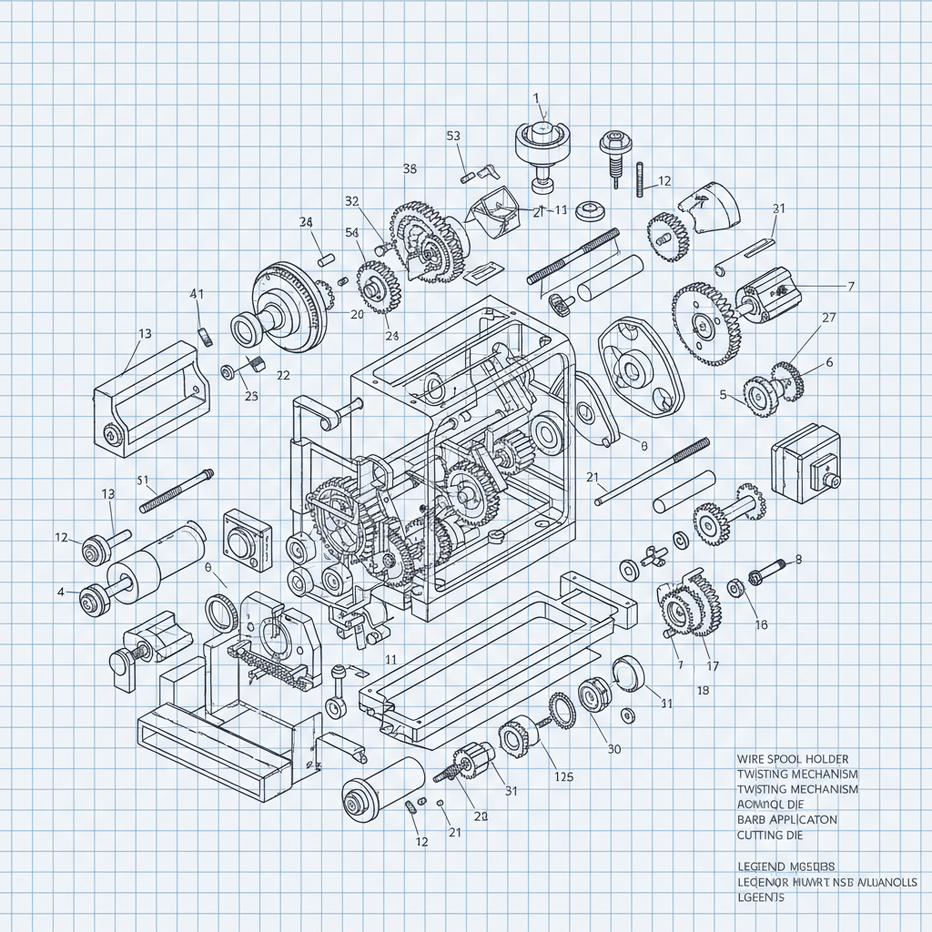 barbed wire fencing making machine
