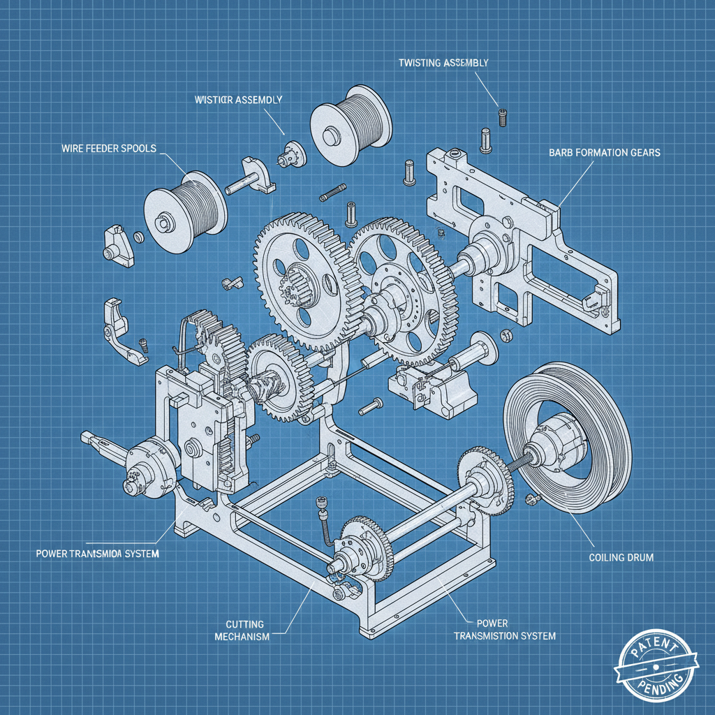 barbed wire fencing making machine