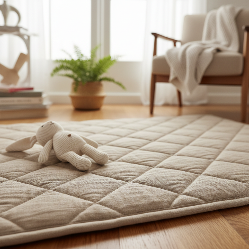 Comfort and Safety of Quilted Baby Play Mat Linen for Infant Development