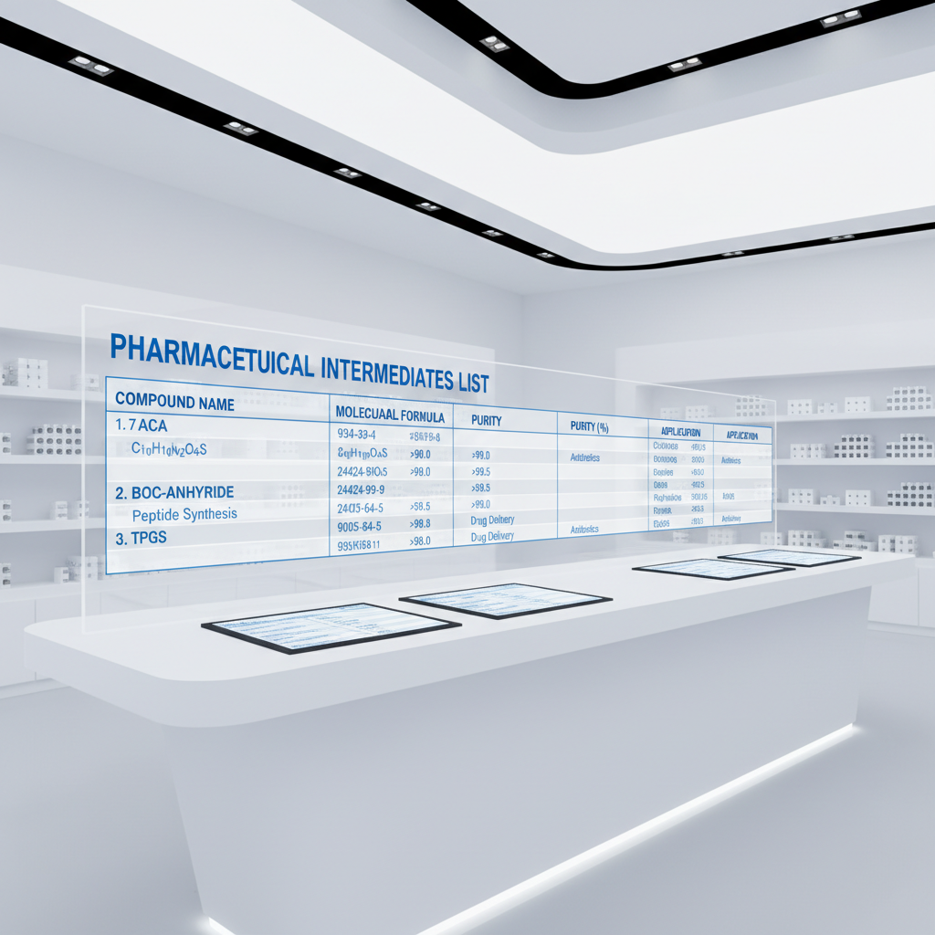Comprehensive Pharmaceutical Intermediates List for API Synthesis and Drug Development