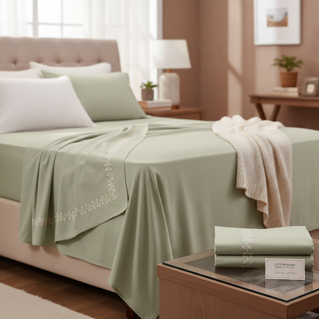 Discover the Comfort and Durability of a Cotton Polyester Queen Sheet Set