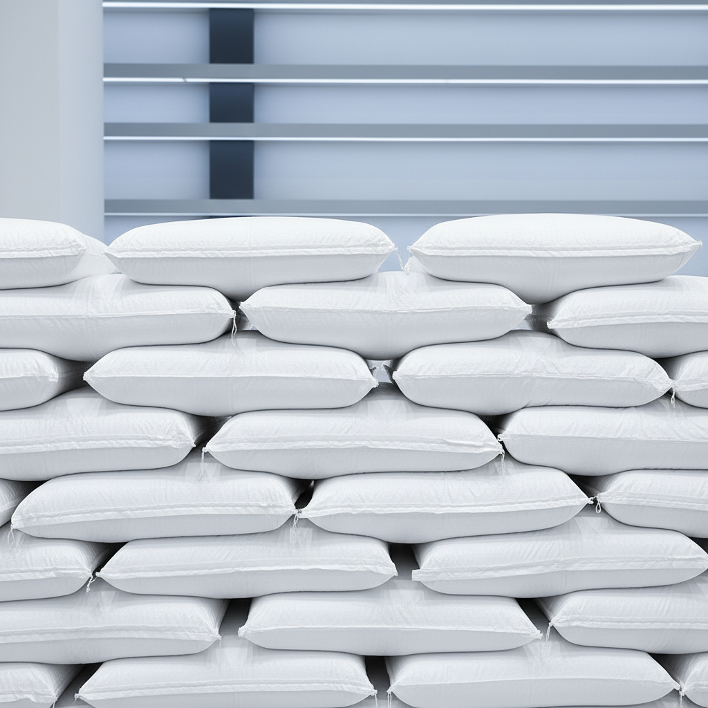 white woven polypropylene bags