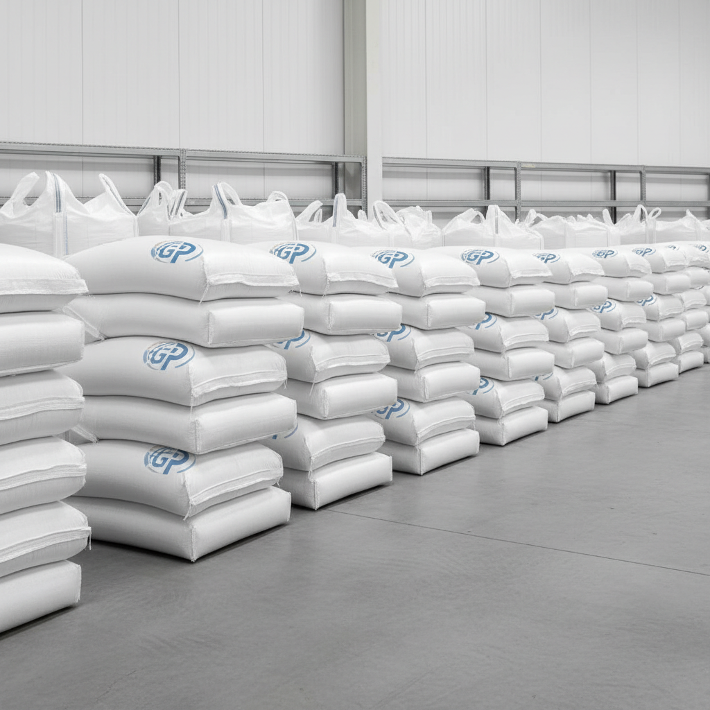 white woven polypropylene bags