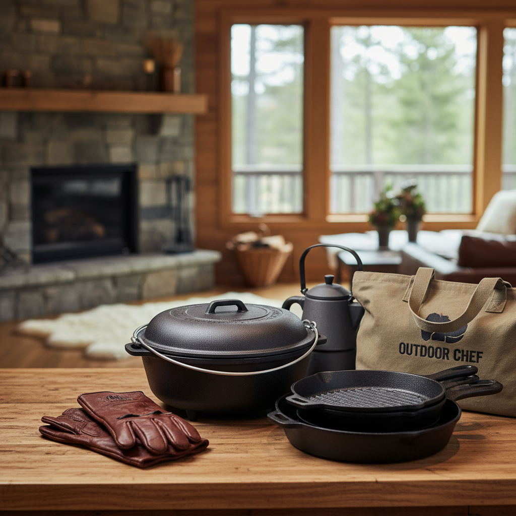 cast iron set camping