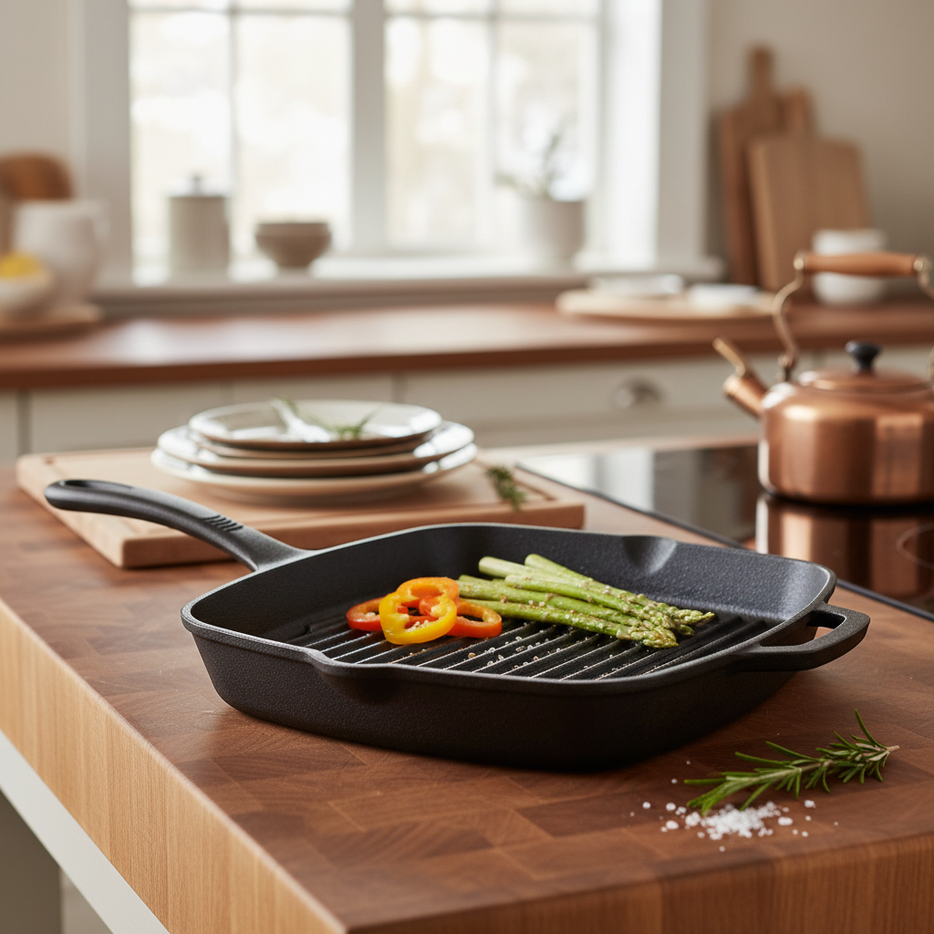 high quality cast iron grill pan