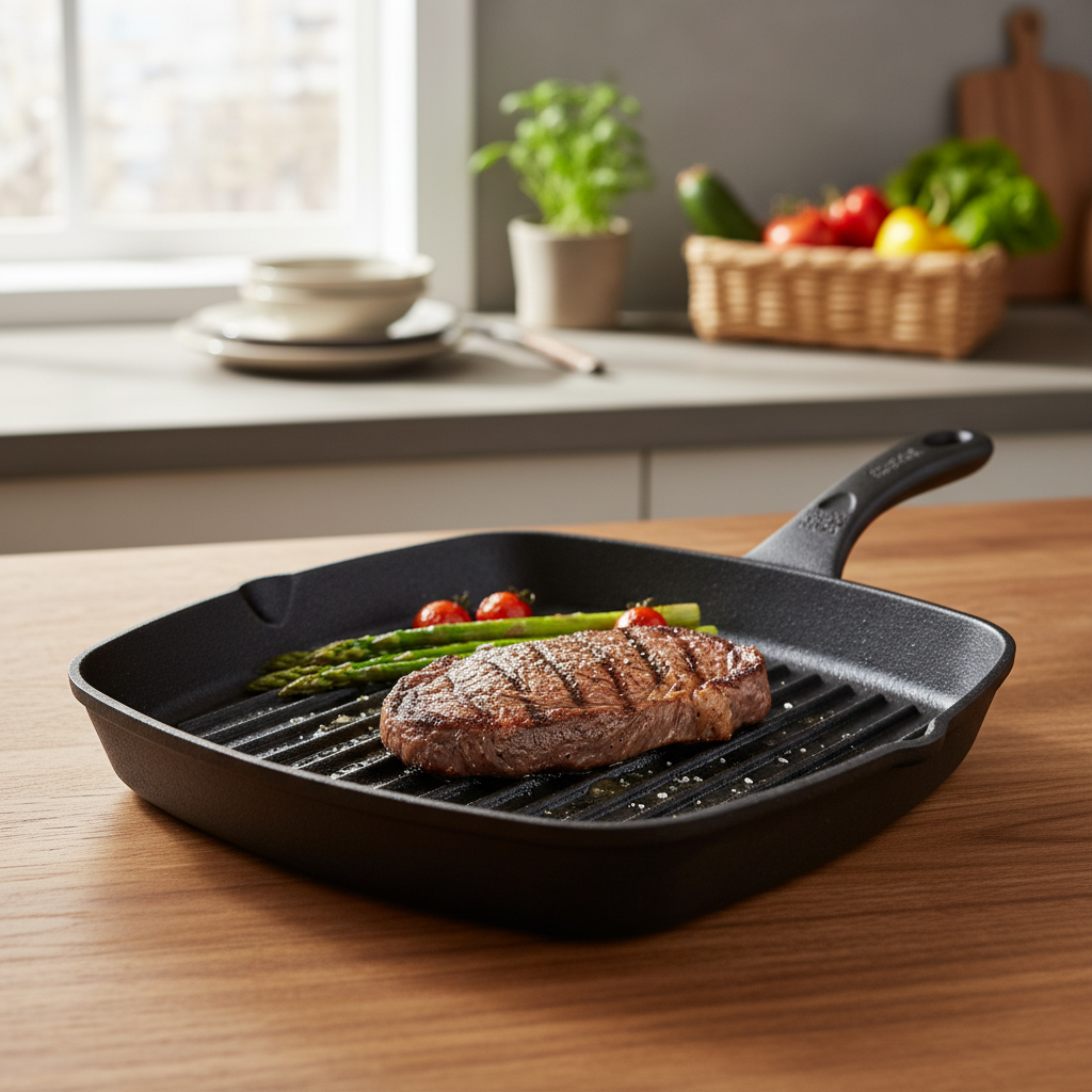 high quality cast iron grill pan