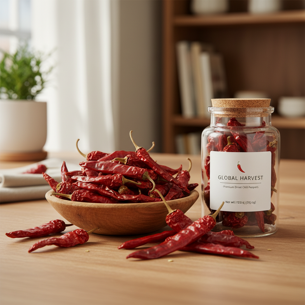 odm dried whole red chili peppers