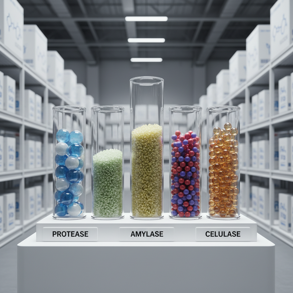 types of enzymes in laundry detergent