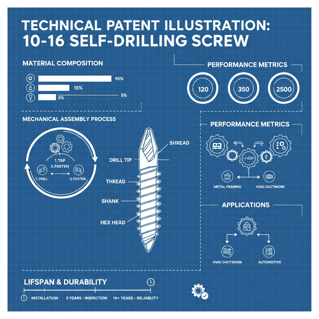 10 16 self drilling screw