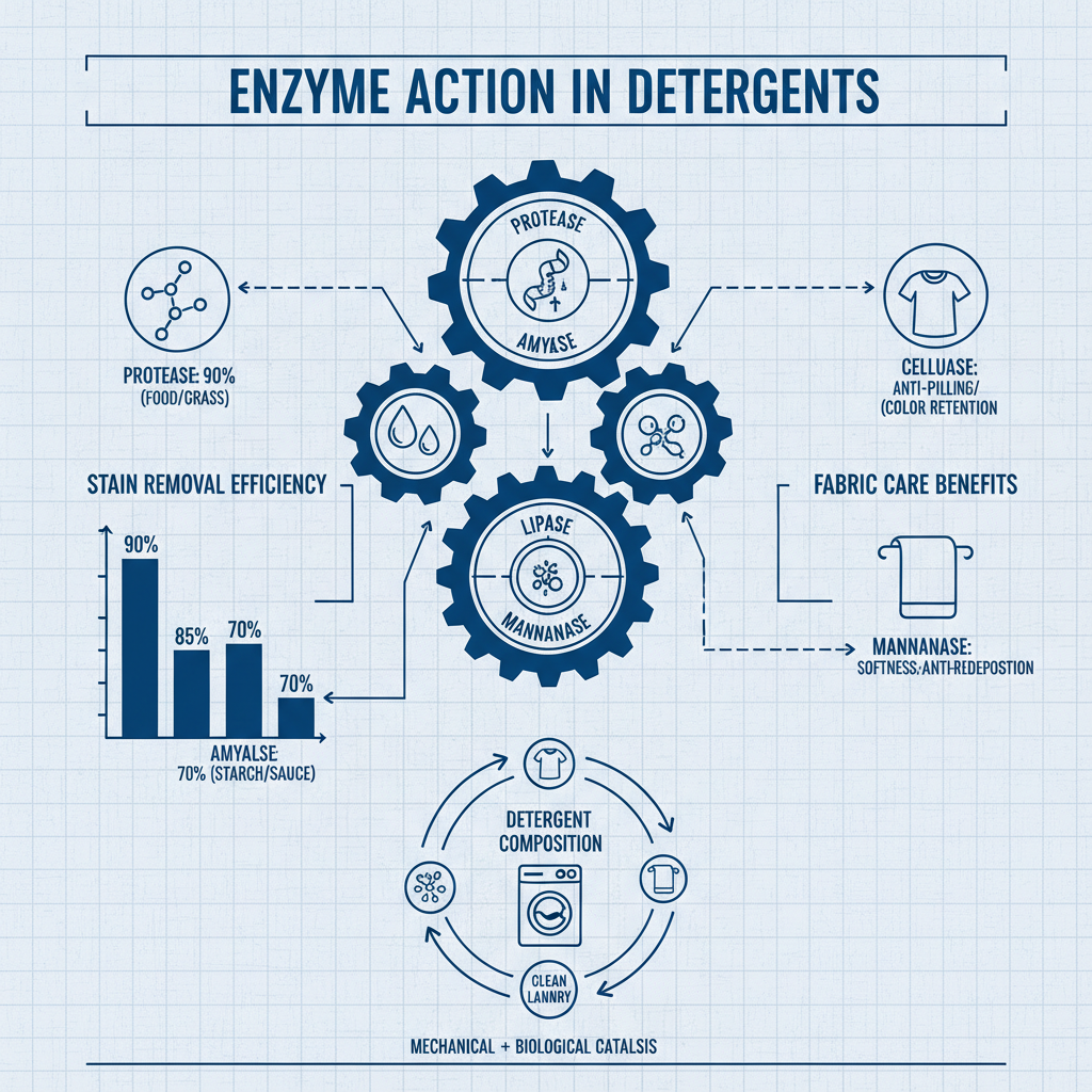 use of enzymes in detergent industry