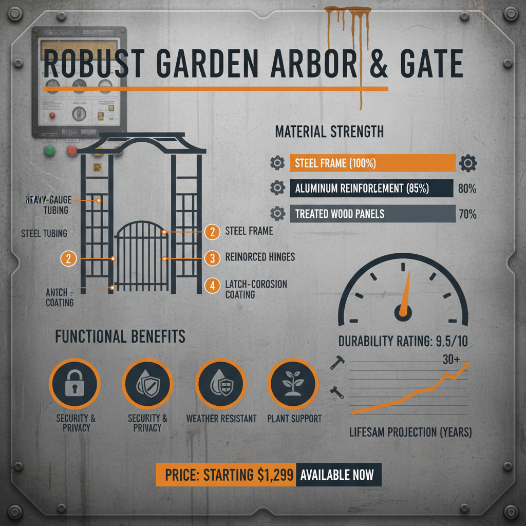 Enhance Your Outdoor Space with a Stunning Garden Arbor with Gate for Sale