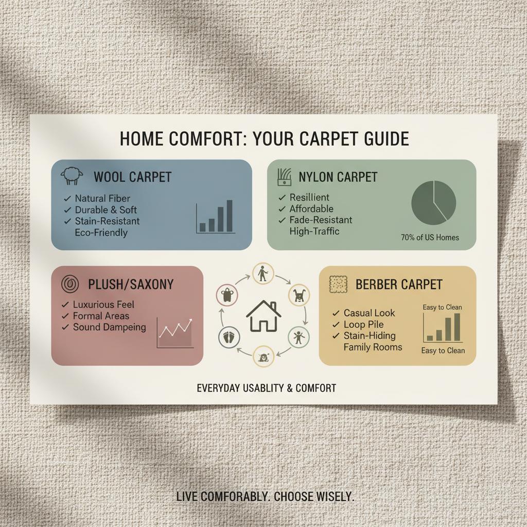 Exploring Diverse Residential Carpet Types for Comfortable Living Spaces
