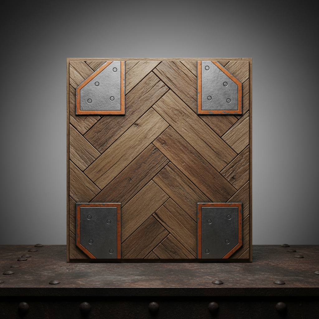 herringbone wood floor