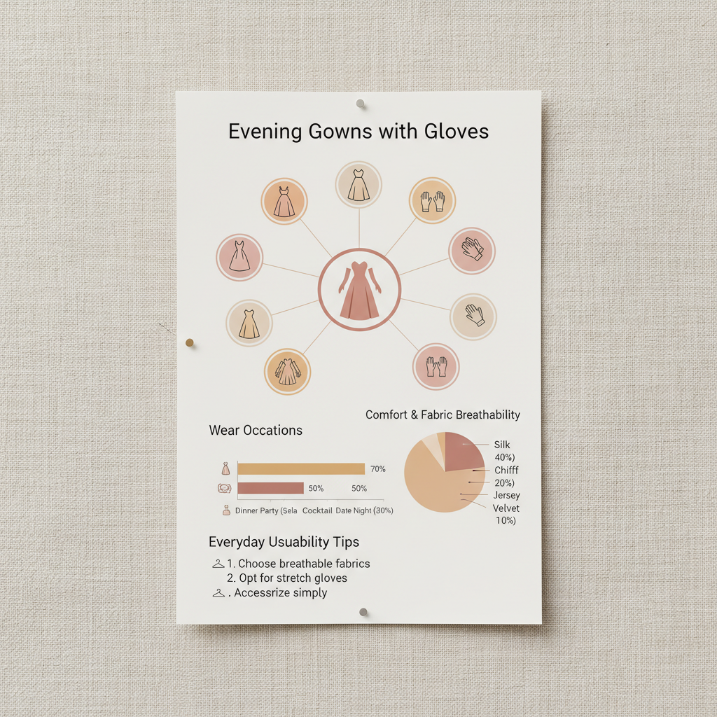 evening gown with gloves