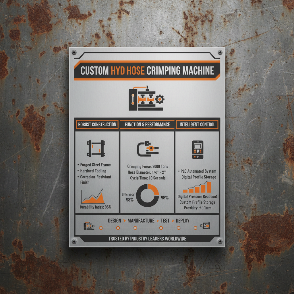 Custom hyd hose crimping machine