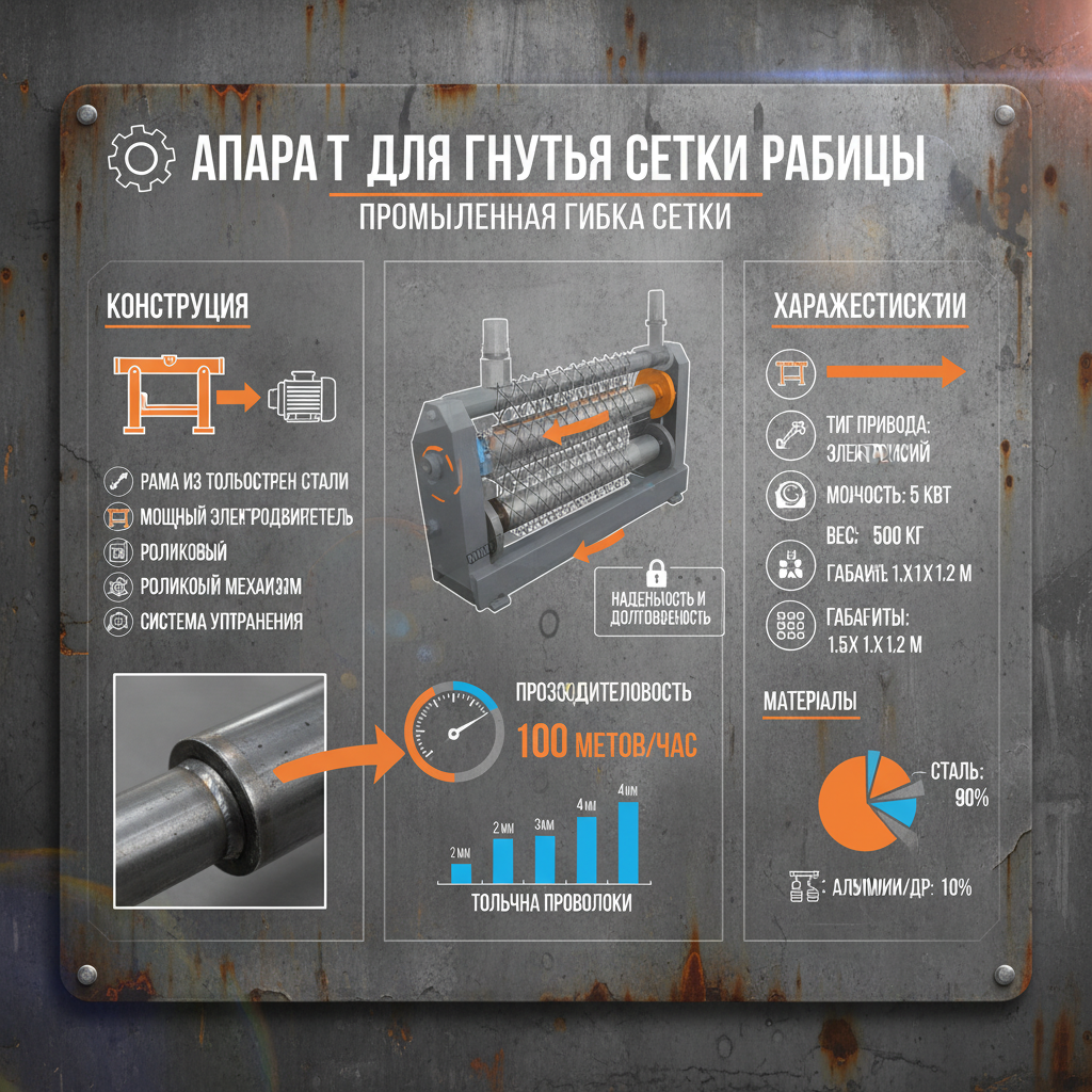 аппарат для гнутья сетки рабицы