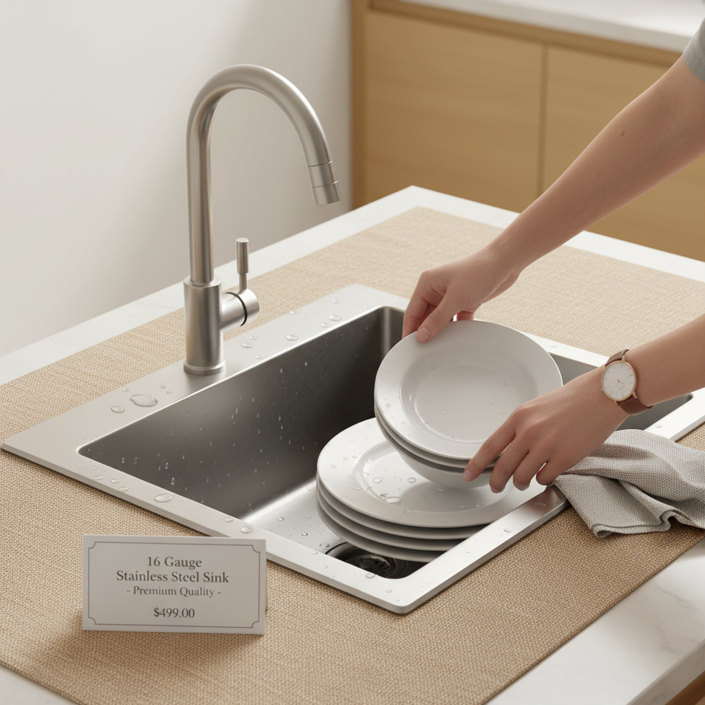 16 gauge stainless steel sink price
