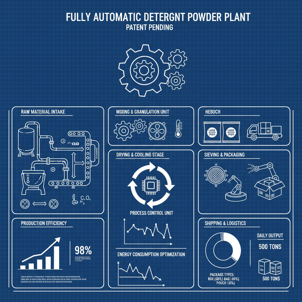 Fully Automatic Detergent Powder Plant for Efficient Production and Global Demand
