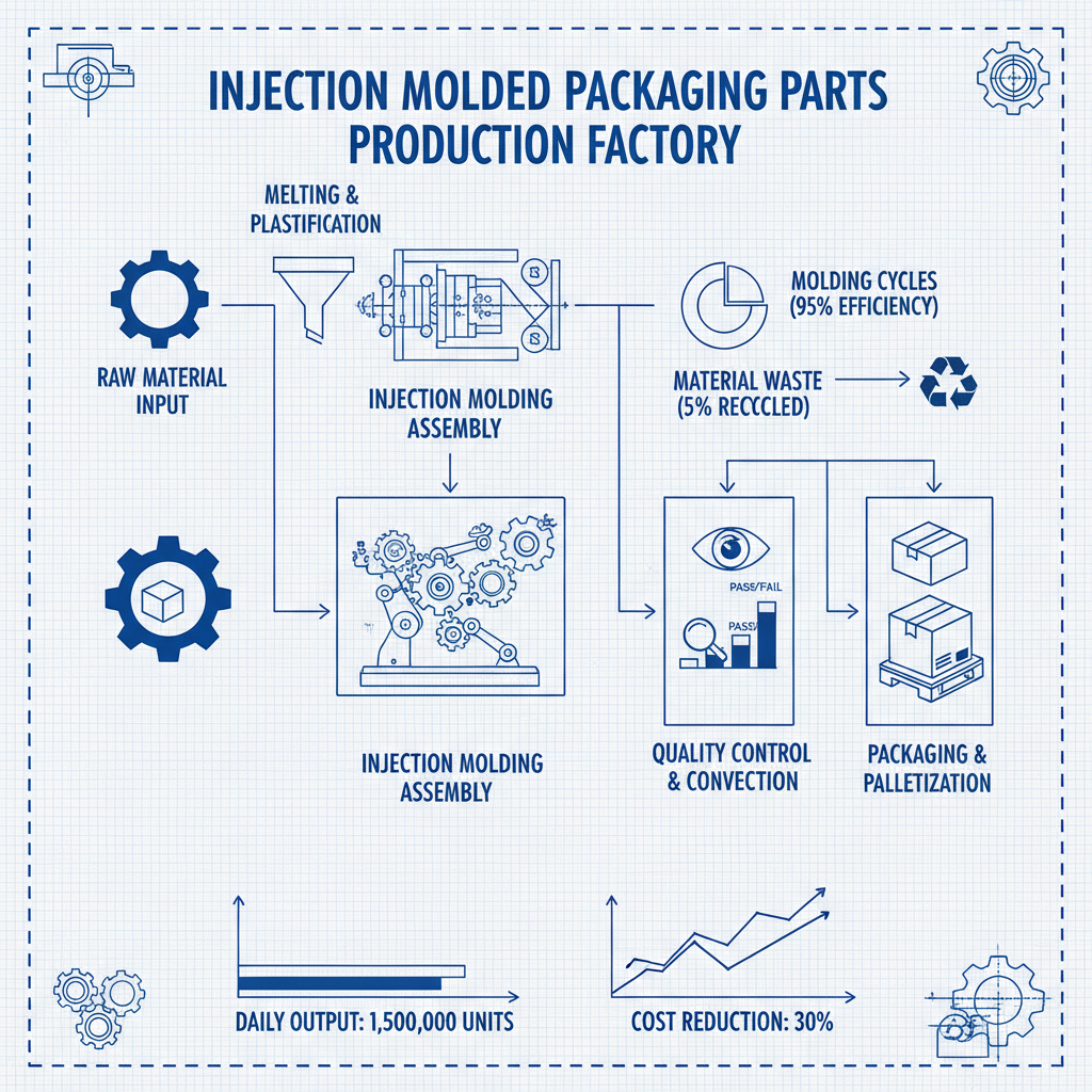 Production of injection molded packaging parts factory