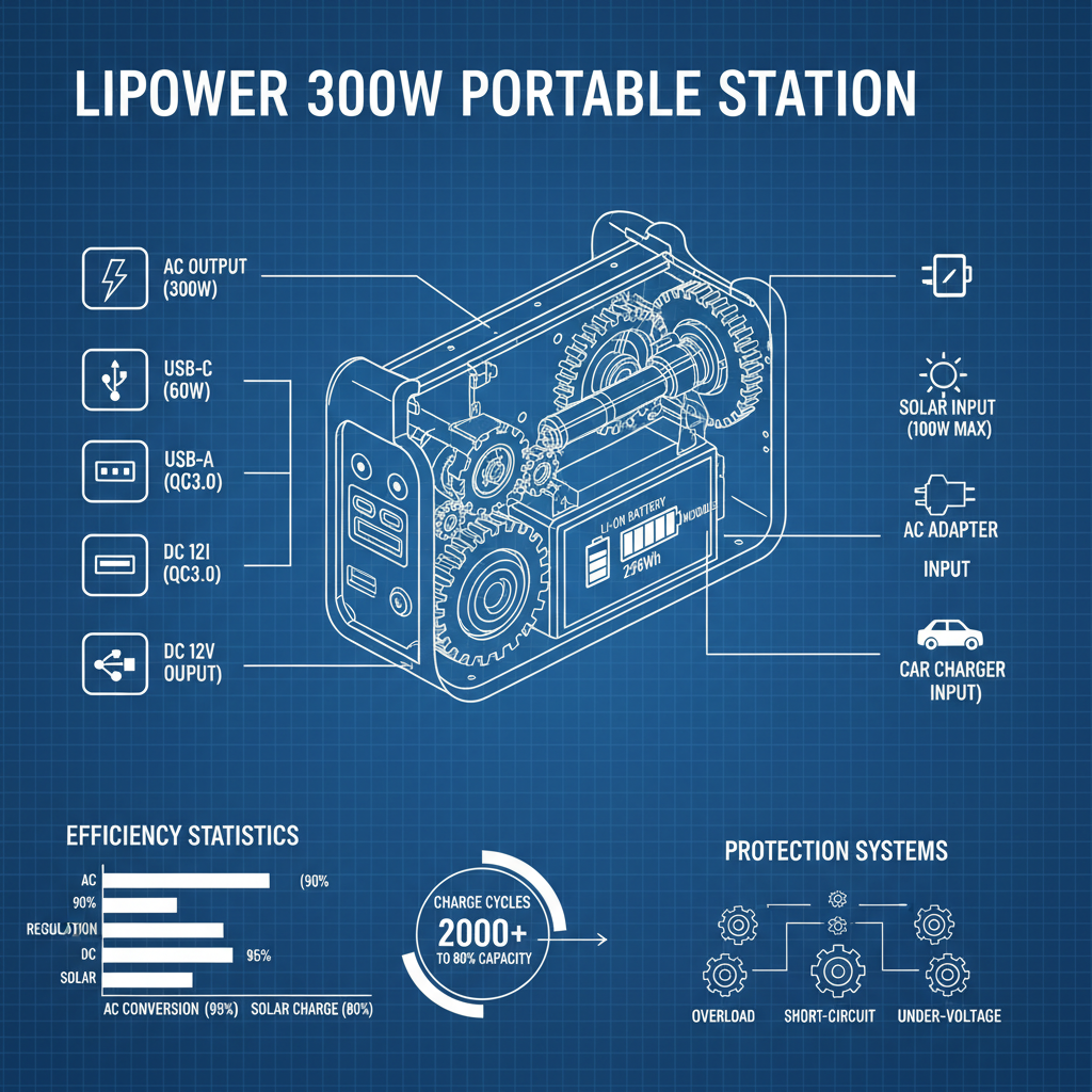 LiPower 300W Portable Power Station Your Reliable Power Companion