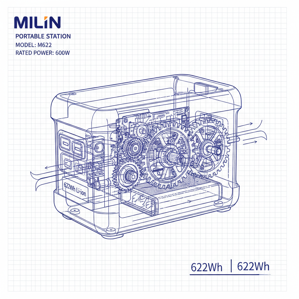 Milin Portable Power Station 622Wh Empowering Your On The Go Lifestyle